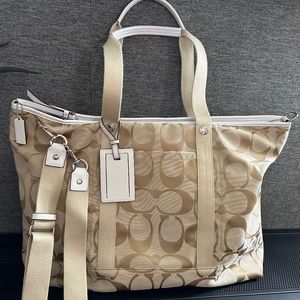 Large Coach Tote Weekender Bag